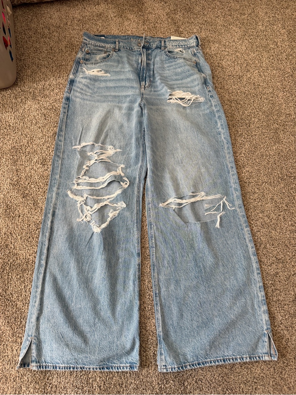 Baggy dreamy drape AE Distressed Wide-Leg  Jeans